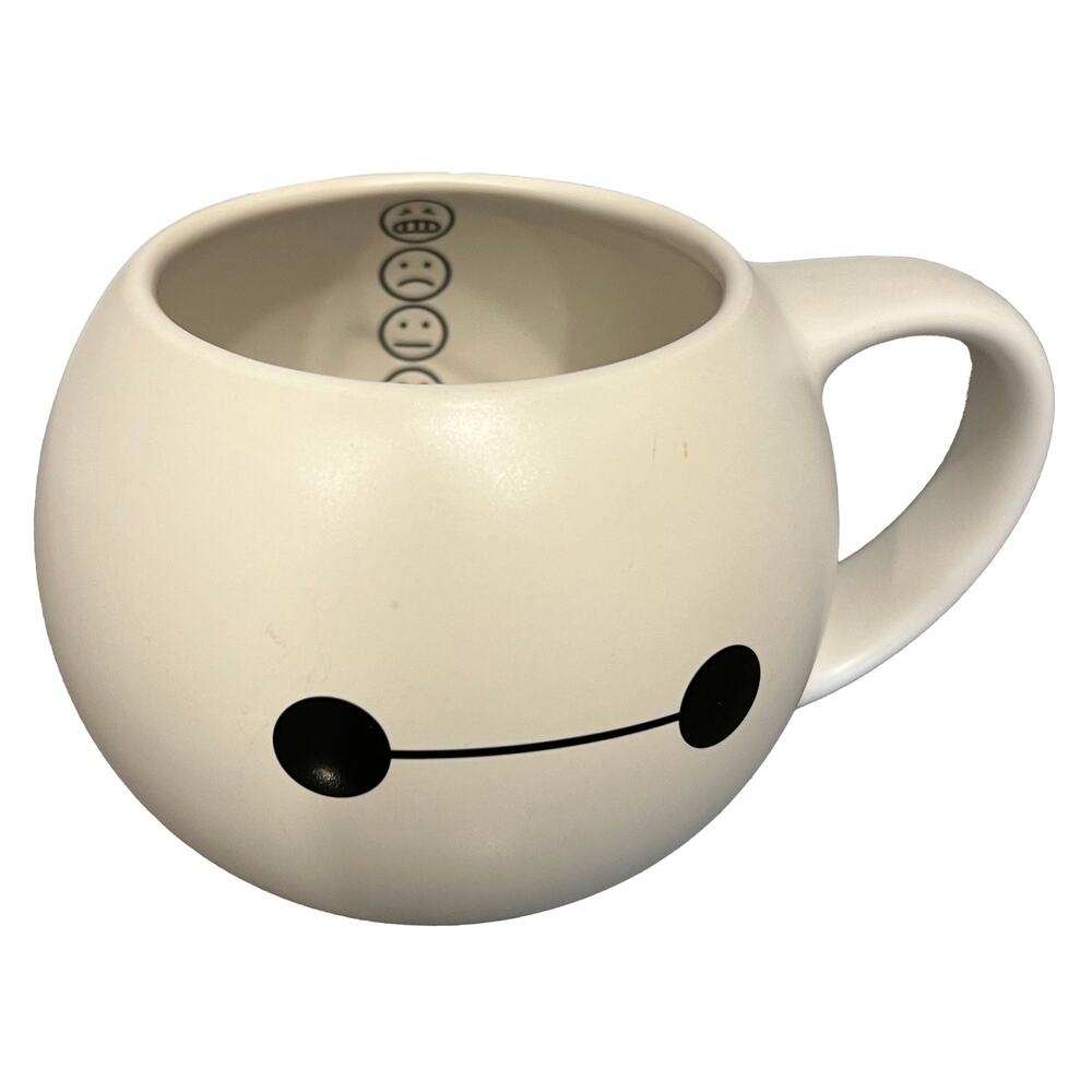 Disney Baymax Big Hero 6 Ceramic Rounded Coffee Mug Face Interior Emotion Scale